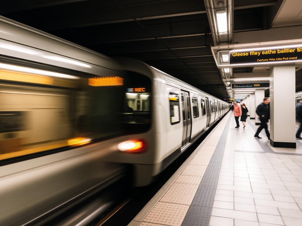 A Toronto subway platform on the Bloor line